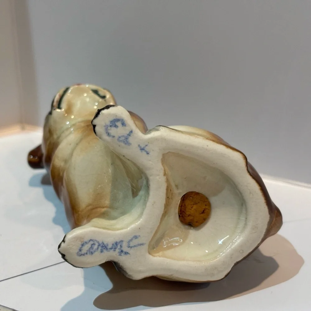 Vintage Antique Bulldog Puppies Salt &‎ Pepper Shakers Set Made in JAPAN